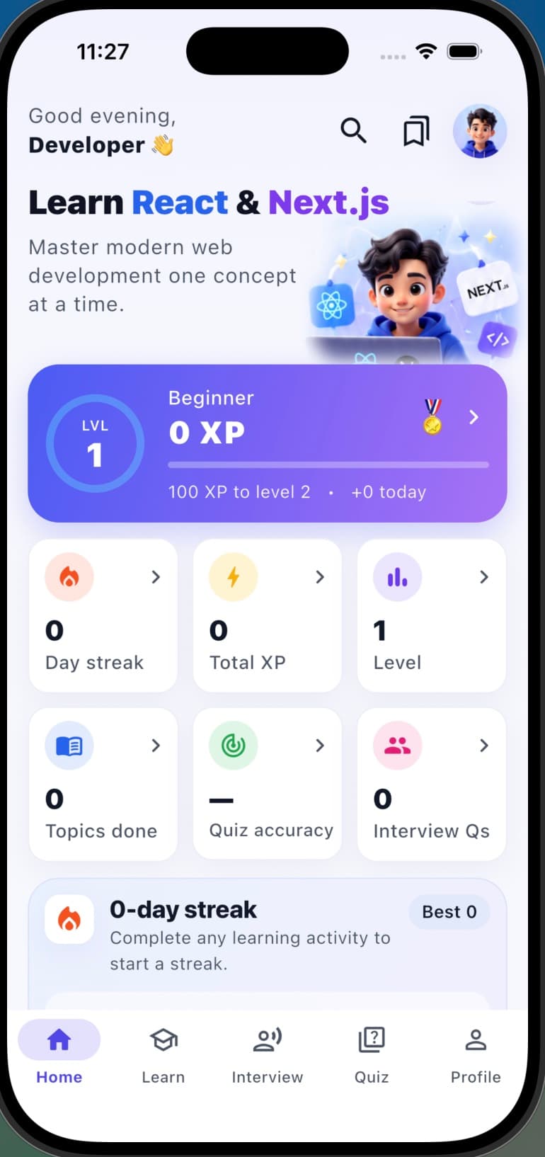 ReactMaster screenshot 1