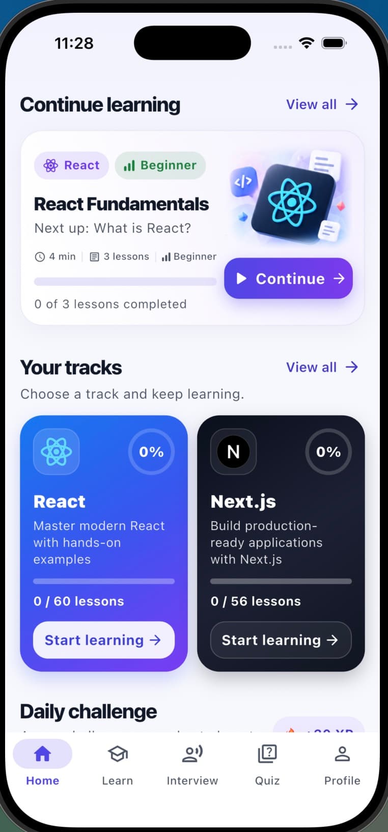 ReactMaster screenshot 2